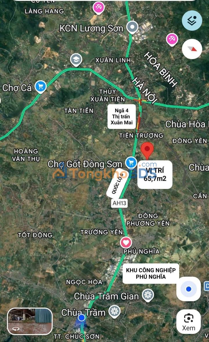 Đất Xã Phú Nghĩa, Chương Mỹ 65.7m² - Sổ Đỏ Sẵn Sàng, Giá 1.x Tỷ