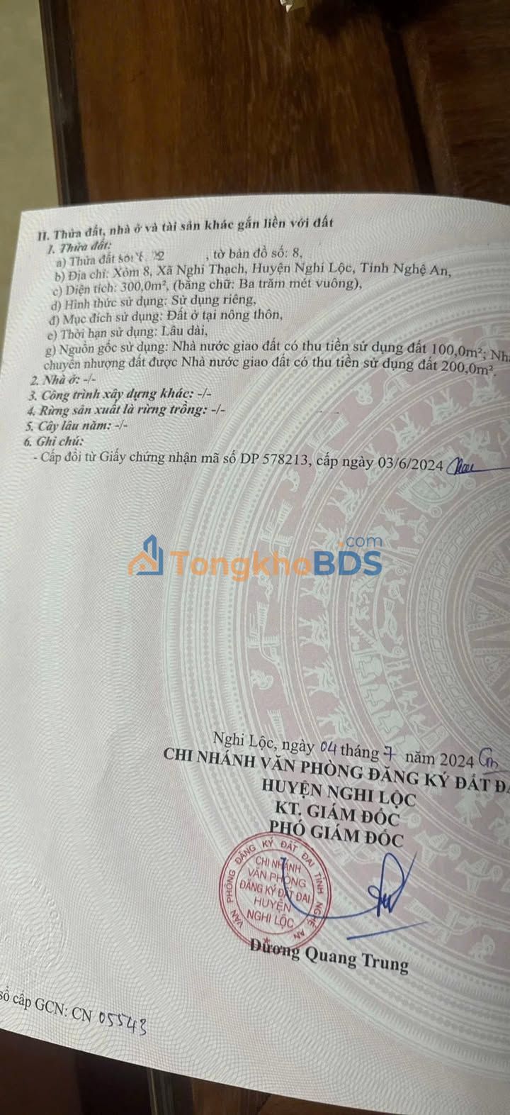 Bán Đất Nền Nghi Lộc 300m² - Mặt Tiền Rộng 10m - Sổ Đỏ Sẵn Sàng