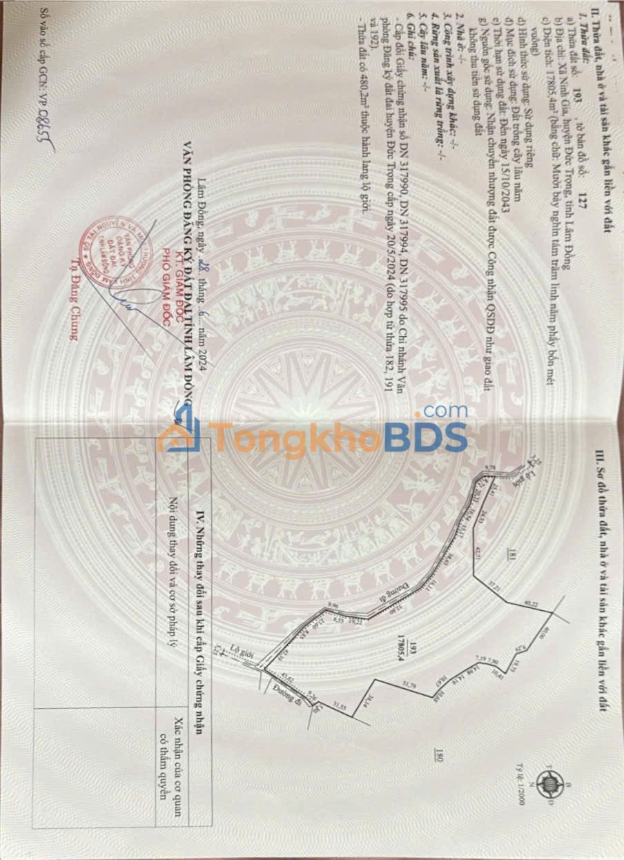 Bán 37.000m² Đất Vườn Ninh Gia - Đức Trọng - Sổ Đỏ Rõ Ràng