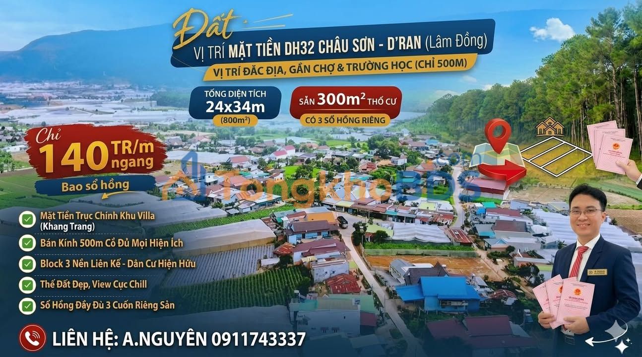 Đất Vàng D'Ran - Dt 816m² Sổ Hồng Riêng, Giá 33.6 Tỷ