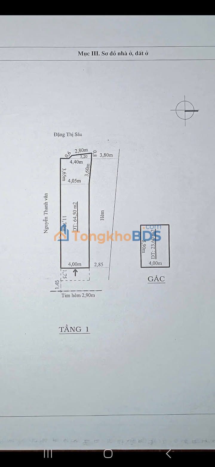 Nhà Hẻm Ô Tô Trần Hưng Đạo, Mỹ Tho - 70m² Giá 2.3 Tỷ