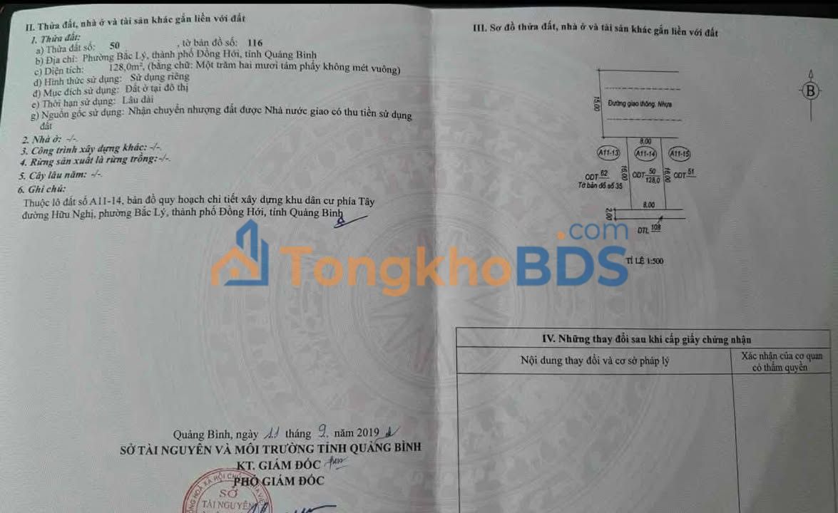 Nhà Mặt Tiền Lê Đình Chinh, Đồng Hới - 128m² - Giá 3.x Tỷ