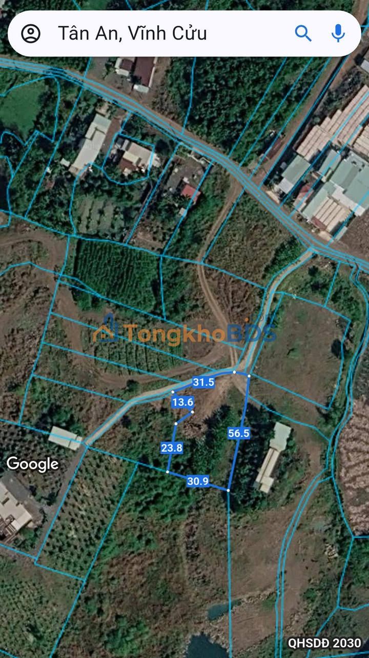 Bán Đất Vĩnh Cửu Đồng Nai 3600m² - Mặt Tiền Đường Bê Tông, Giá 1.1 Tỷ