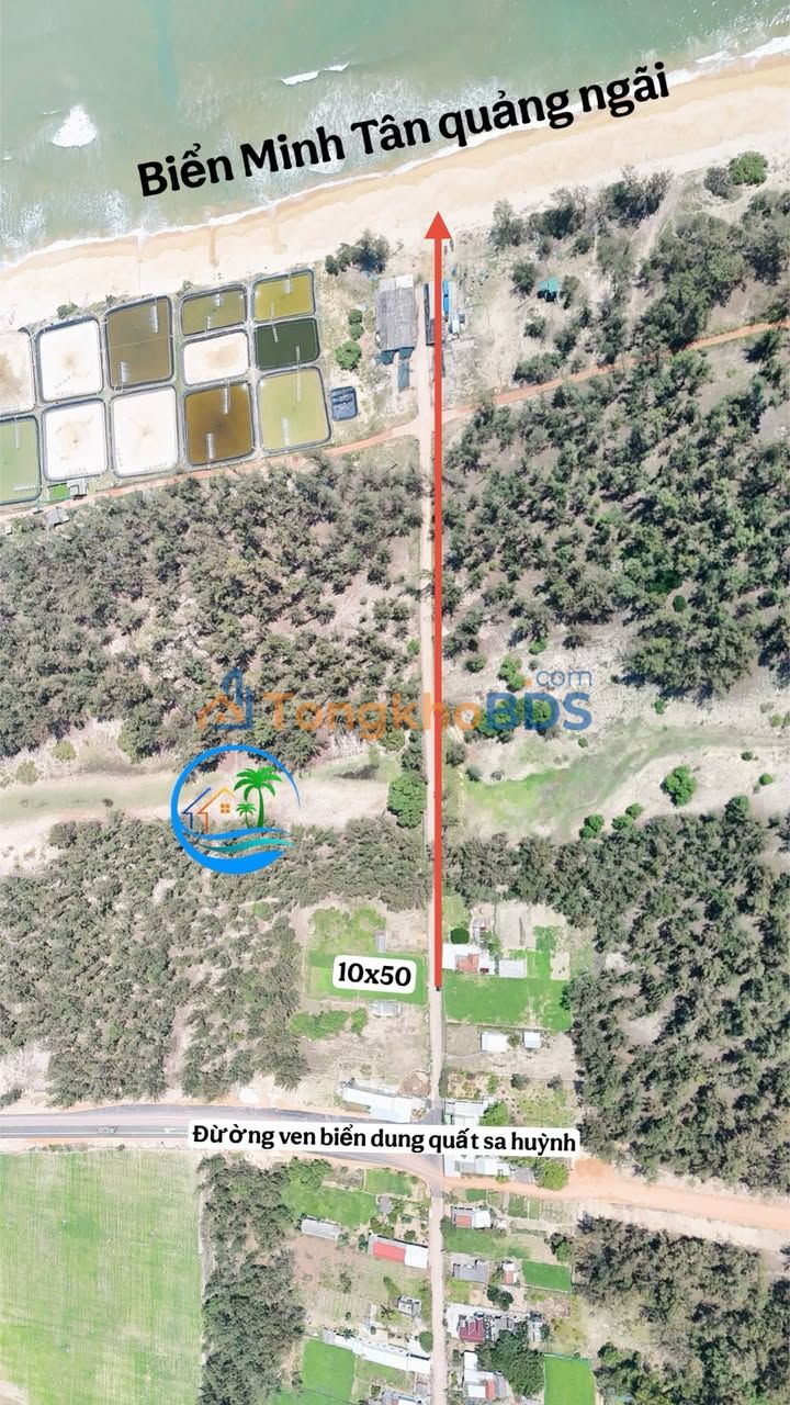 Đất nền 500m² mặt tiền biển Quảng Ngãi - Giá 1.95 tỷ