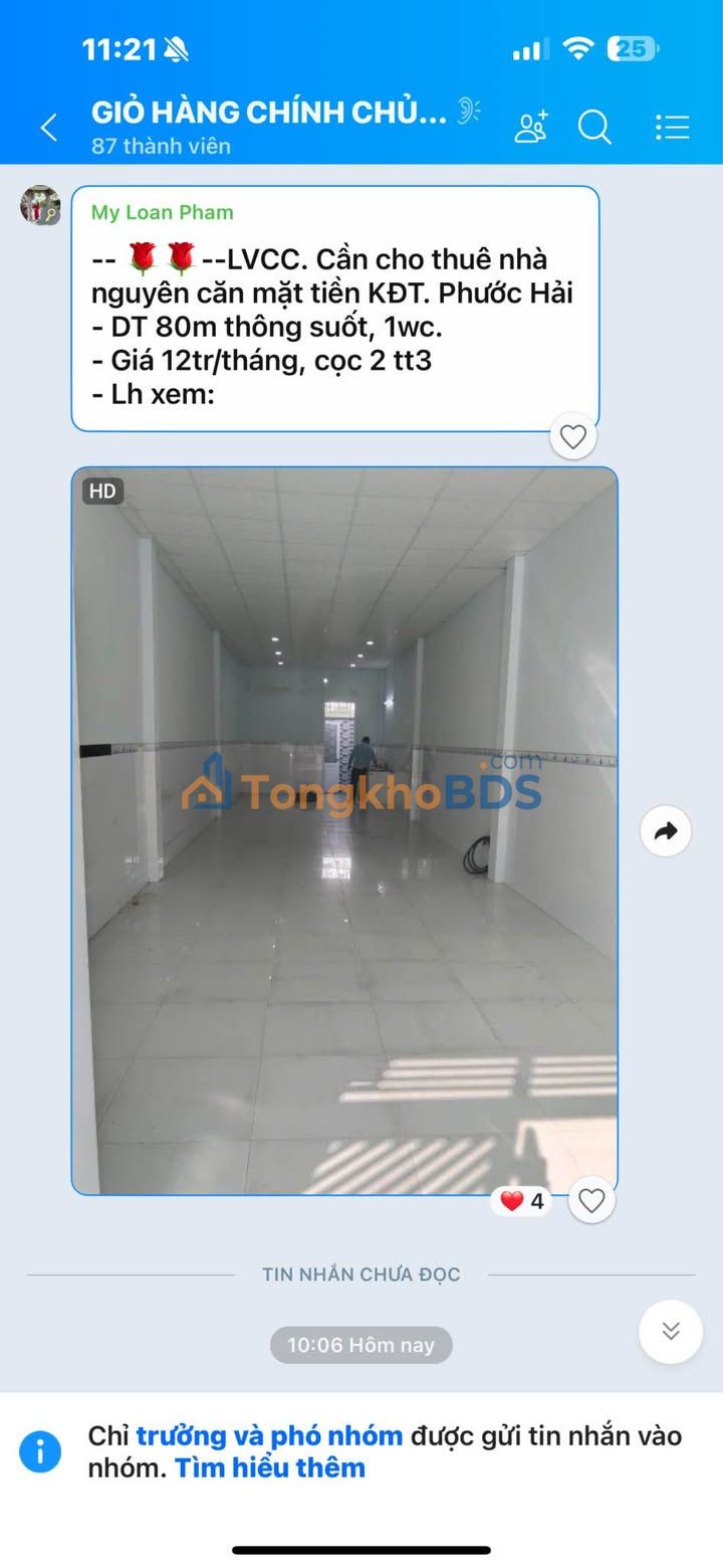 Nhà Nguyên Căn VCN Phước Hải 80m² - Kinh Doanh Sầm Uất, Giá 12 Triệu