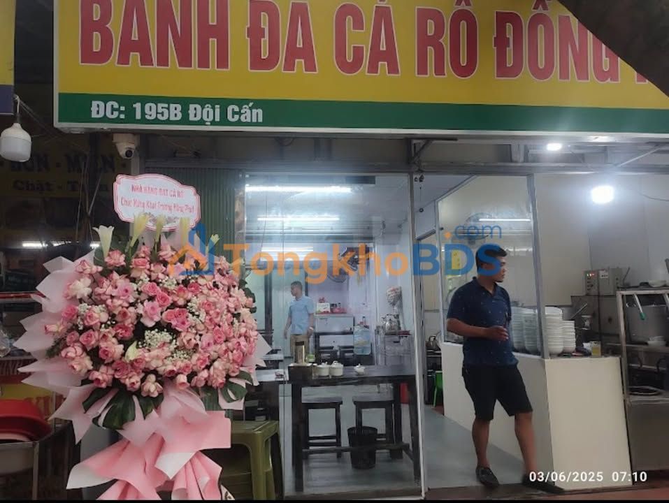 Sang nhượng quán Bánh đa cá rô Phủ Lý - 195 Đội Cấn, Ba Đình (72m²)