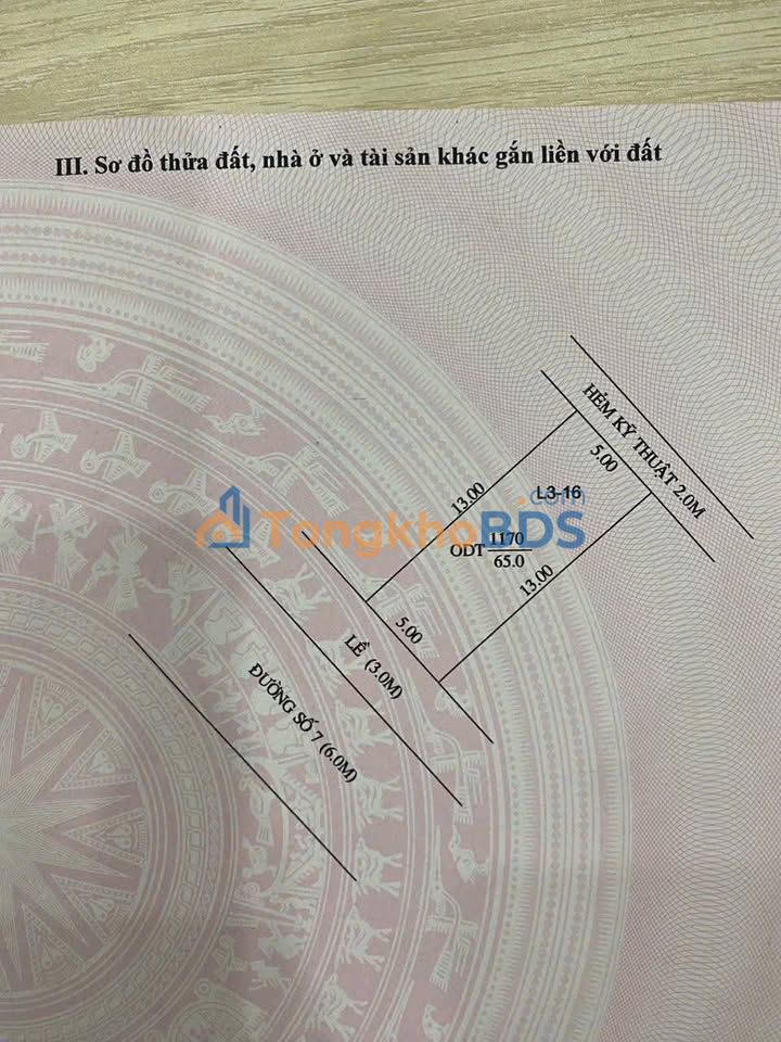 Bán Đất Nền Đường Số 7, Ninh Kiều 65m² Sổ Hồng Giá 2.65 Tỷ