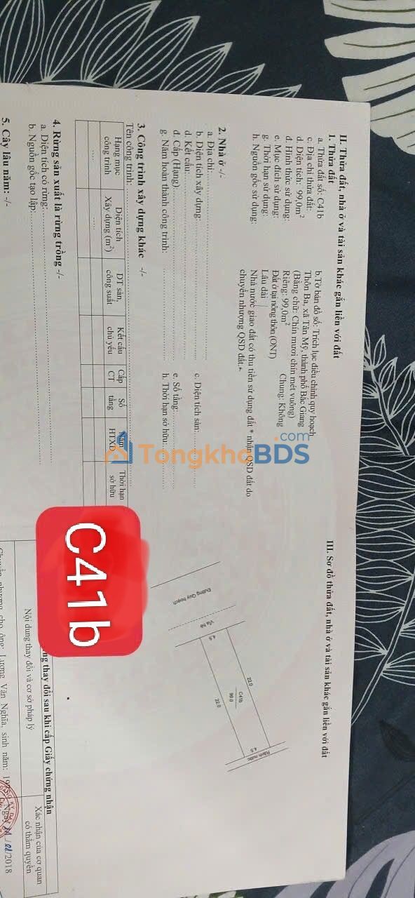 Đất Nền Thôn Ba Tân, Bắc Giang 99m² Giá 3 Tỷ - Sổ Đỏ Sẵn Sàng