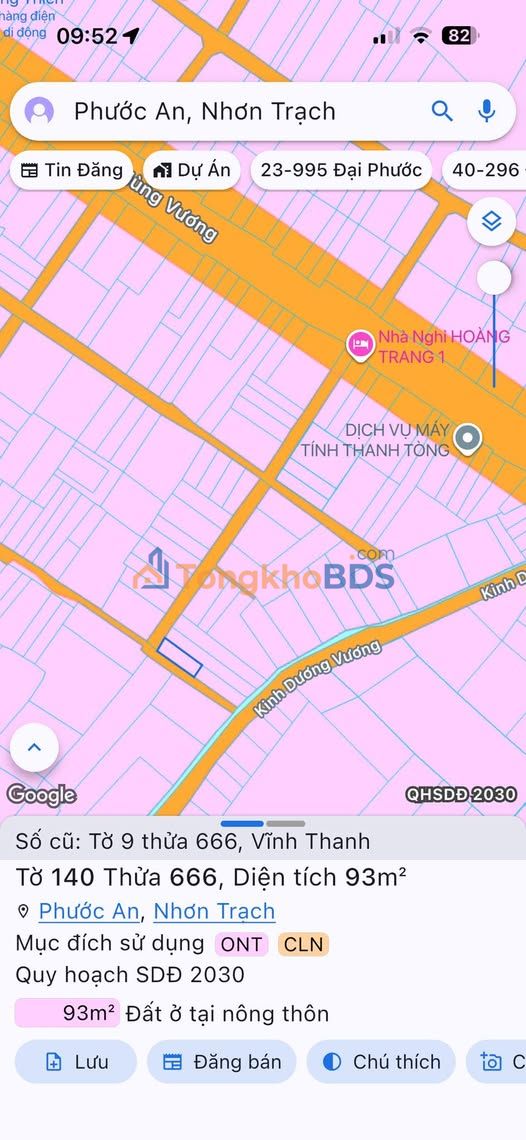 Đất nền Vĩnh Thanh Nhơn Trạch 93m² 2.05 tỷ - Đường to ô tô