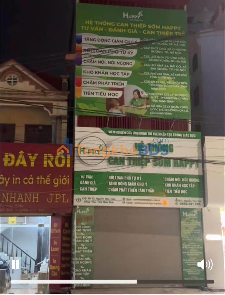 Nhà 3 tầng mặt tiền Nguyễn Hữu Tiến, Đồng Văn, Hà Nam - 79m² kinh doanh sầm uất