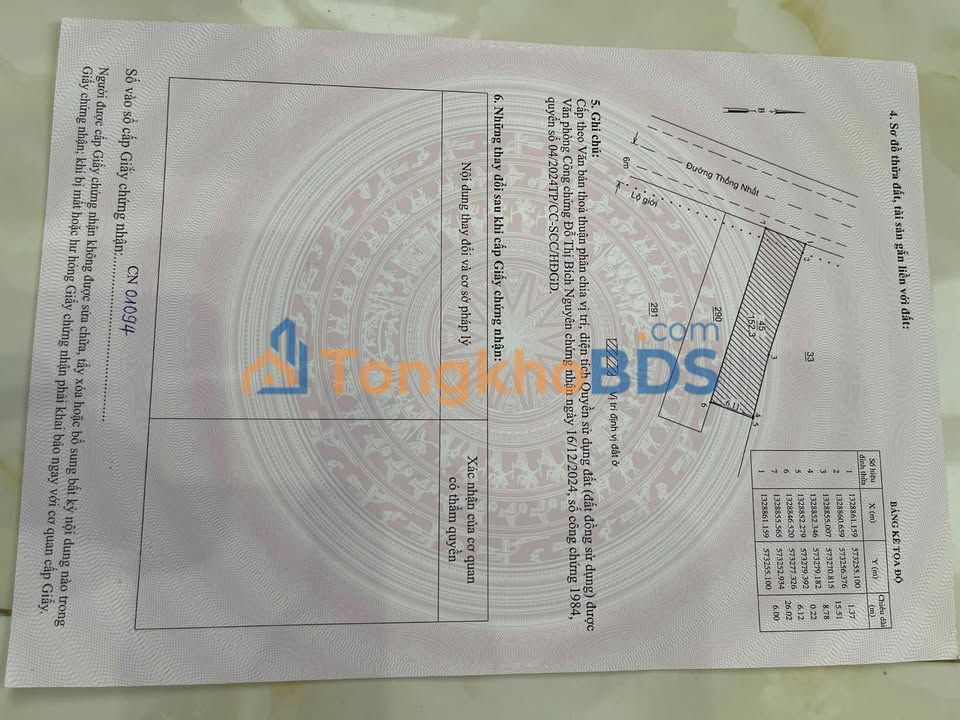 Đất mặt tiền Thống Nhất Lạc Dương 150m² 4.2 tỷ - Pháp lý rõ ràng