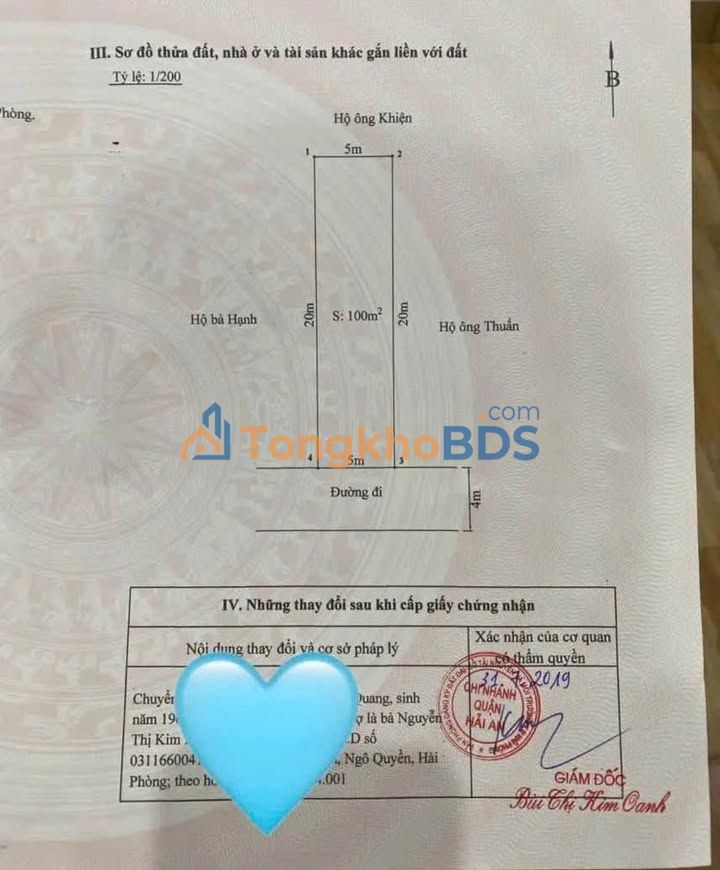 Đất Mặt Đường Đằng Hải, Hải An - 100m², Giá 3.68 Tỷ, Vuông Vắn