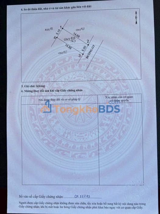 Đất nền Tu Vũ Phú Thọ 74m² 550tr - Sổ đỏ chính chủ