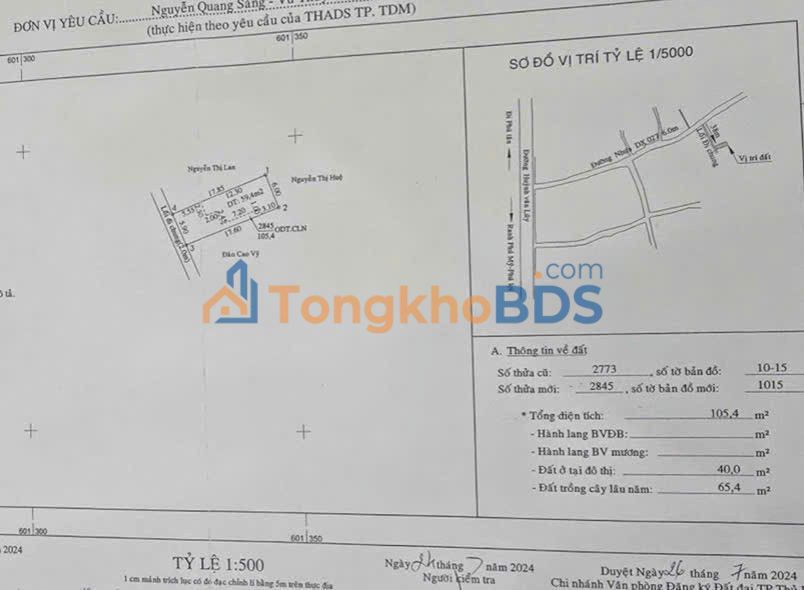 Bán Đất Tặng Nhà C4 105.4m² Phú Mỹ, Thủ Dầu Một - Giá 2.1 Tỷ