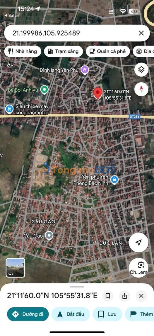 Đất nền Yên Phong 80m² 2.5 tỷ - Đường to ô tô