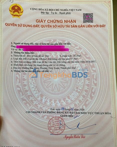 Đất nền mặt tiền Đại Nam, Thủ Dầu Một - 187.9m² - Vị trí kinh doanh đắc địa