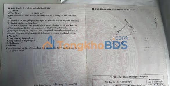 Đất Nền 1300m² An Thuận, Hương Trà, Huế - Sổ Đỏ Rõ Ràng, Giá Đầu Tư 3.1 Tỷ