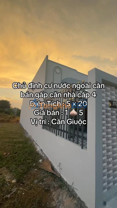 Nhà Chính Chủ Sổ Hồng Riêng 100m² - Ấp Lộc Trung, Cần Giuộc Giá 1.5 Tỷ