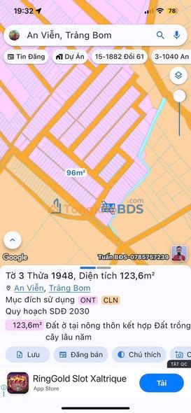 Đất nền Ấp 6 An Viễn Long Thành 125m² giá 800 triệu - Sổ đỏ chính chủ