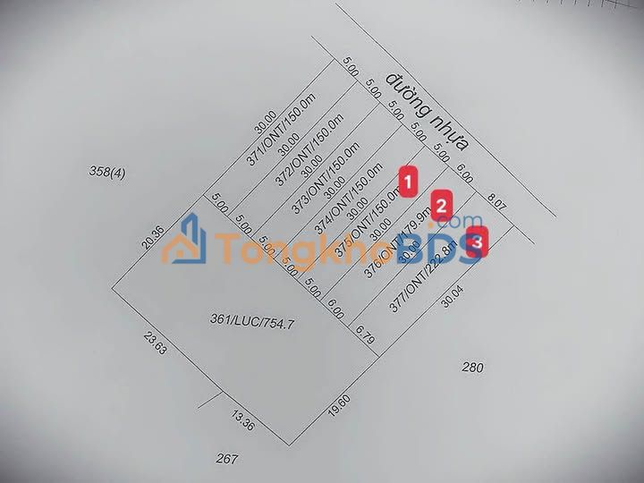 Đất Thổ Vĩnh Long - 3 Nền Mặt Tiền Lộ Nhựa 150m² - Giá 270 Triệu