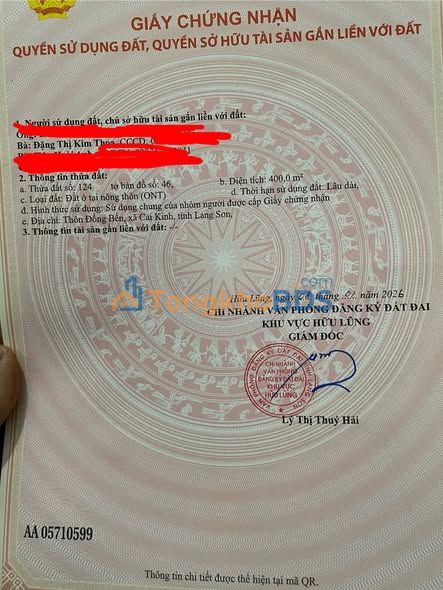 Bán Đất Vườn 595m² Lạng Sơn - Giá Tốt, Sẵn Sổ Hồng