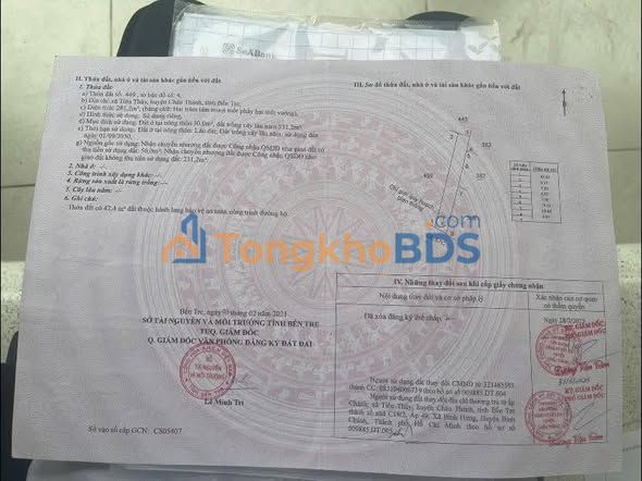 Đất nền mặt tiền Quốc lộ 57C, Bến Tre - 281m² thổ cư, giá 1.95 tỷ