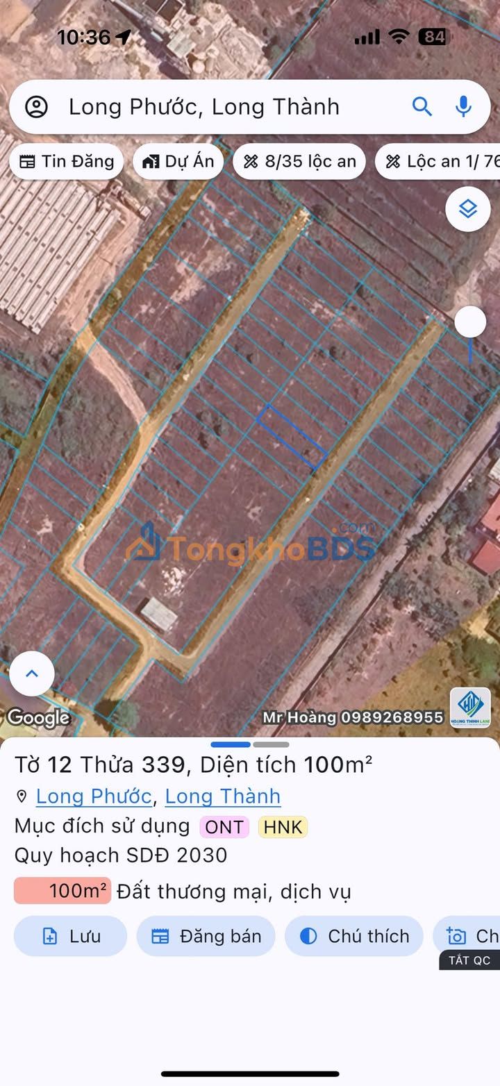 Đất Nền Long Phước, Long Thành 100m² Sổ Riêng, Giá 1 Tỷ - Lộc Lá