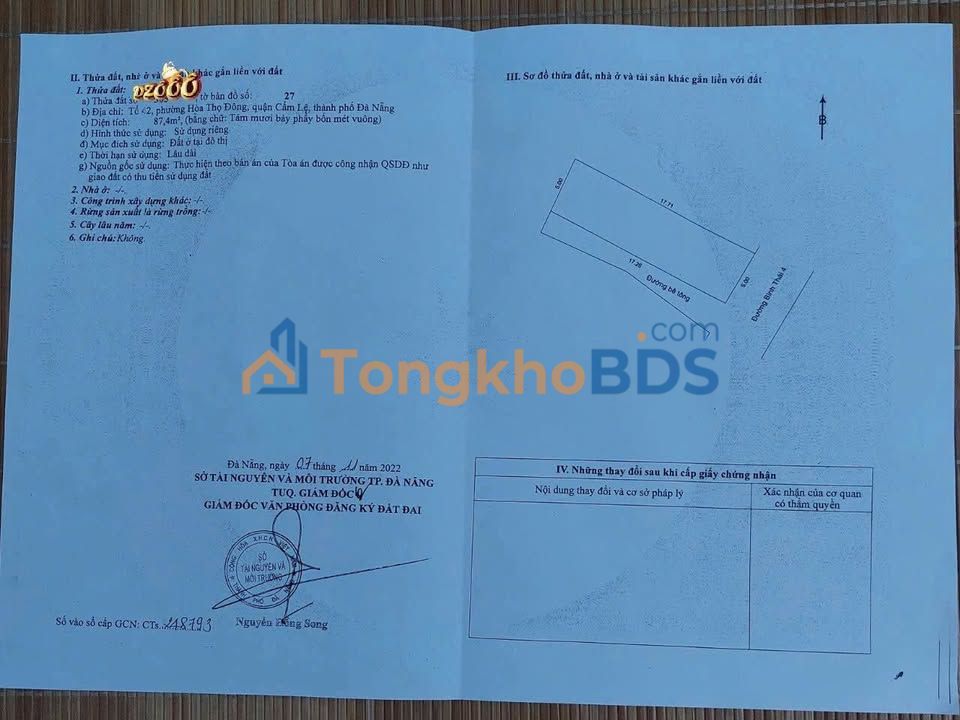 Nhà Mặt Tiền Bình Thái, Cẩm Lệ - 87m² Giá 4.7 Tỷ, Kẹp Kiệt 4