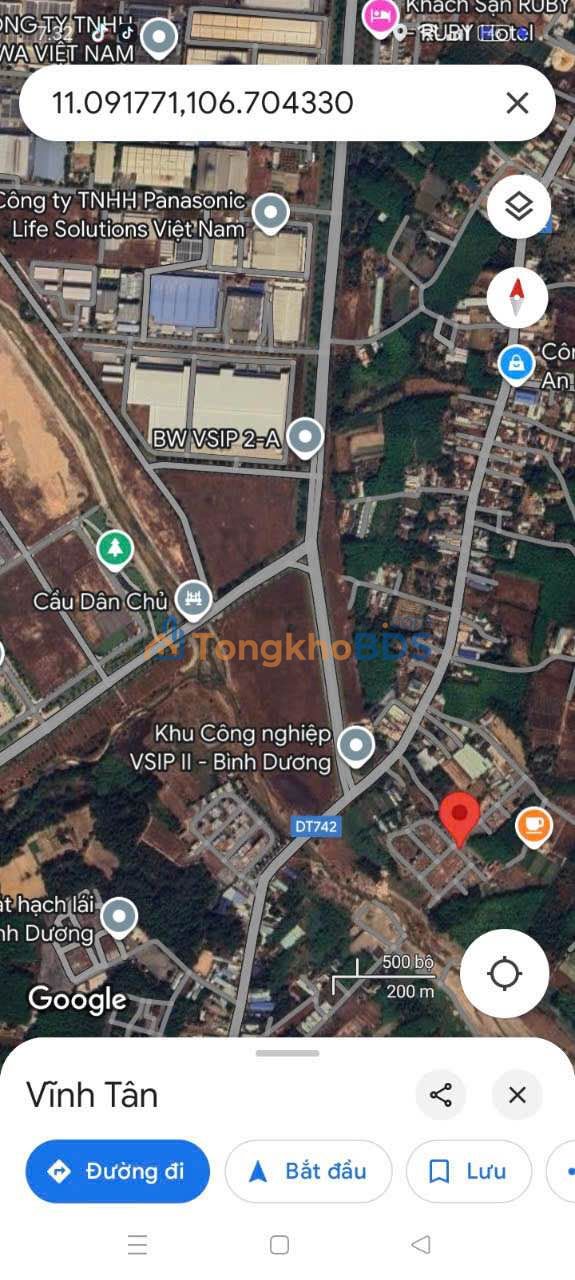 Đất Nền Bàu Bàng 74.5m² - Hạ Giá 1.2 Tỷ, Sổ Hồng Thổ Cư, Gần KCN VSIP 2A