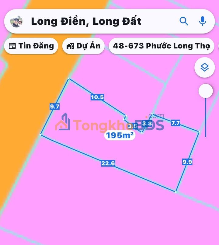Đất Vàng 295m² Mặt Tiền Ngô Gia Tự, TT Long Điền - Giá 2.6 Tỷ