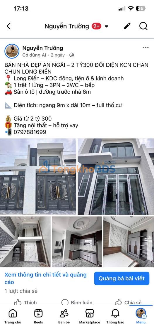 Nhà Đẹp An Ngãi 90m² - 2.3 Tỷ, Đối Diện KCN Chan Chun, Sẵn Sàng Ở Ngay