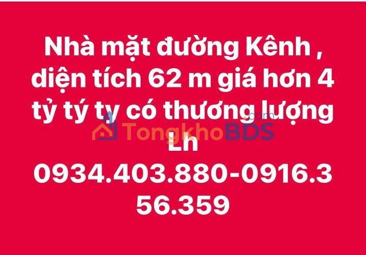 Nhà Mặt Tiền Đường Kênh Nam Định - Kinh Doanh Đắc Lợi 62m²