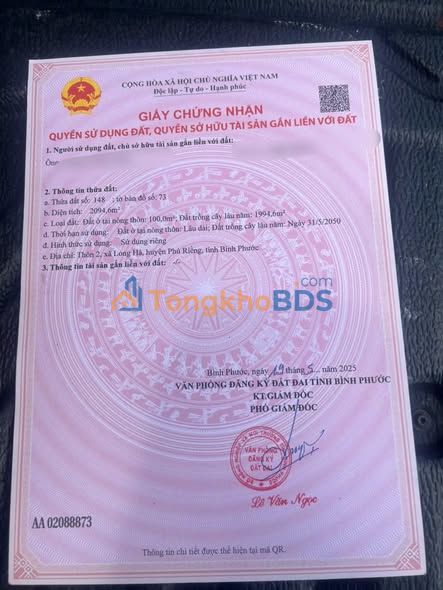 Đất nền 2000m² view suối ĐắkTôn, Phước Long - Sổ đỏ sẵn sàng