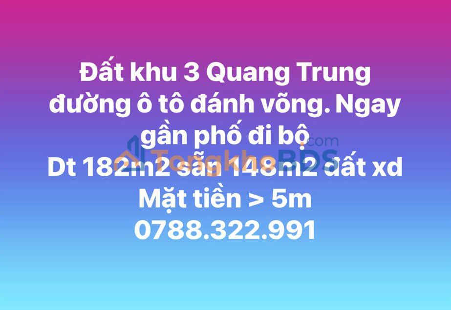 Bán Đất Vàng 180m² Phường Quang Trung, Uông Bí - Kinh Doanh/Biệt Thự