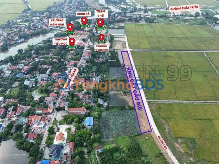 Đất đấu giá Thôn Hiền Giáo Mỹ Đức 100m² giá dưới 2 tỷ - Hạ tầng hoàn thiện