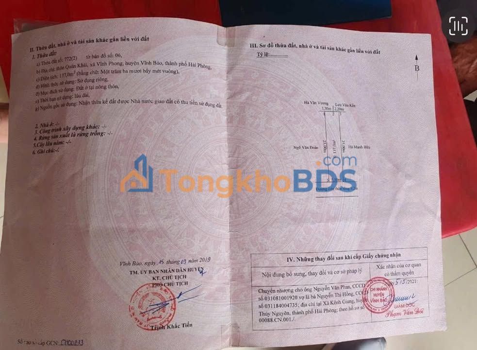 Đất Nền Đồ Sơn 137m² - Mặt Tiền Đường 9m Giá Tốt