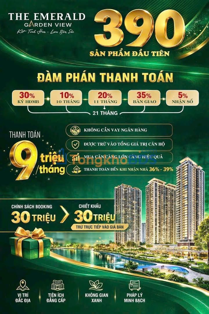 Căn hộ The Emerald Garden View Thủ Đức - 40m² chỉ từ 1.39 tỷ