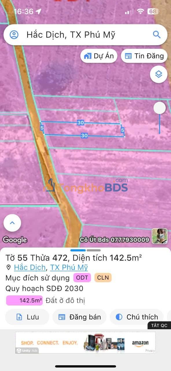 Đất nền Suối Nhum Phú Mỹ 150m² 1.2 tỷ - Xây dựng tự do