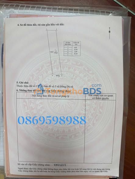 Đất nền Đồng Du Bình Lục 173m² 1 tỷ - Sổ đỏ chính chủ