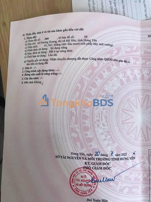 Đất nền Văn Giang 62m² 1 tỷ - Tiềm năng tăng giá