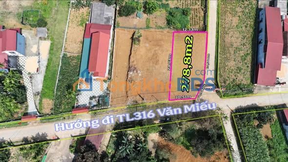 Đất nền Võ Miếu, Phú Thọ 278.8m² - F0, Full Thổ Cư, 2 Mặt Tiền