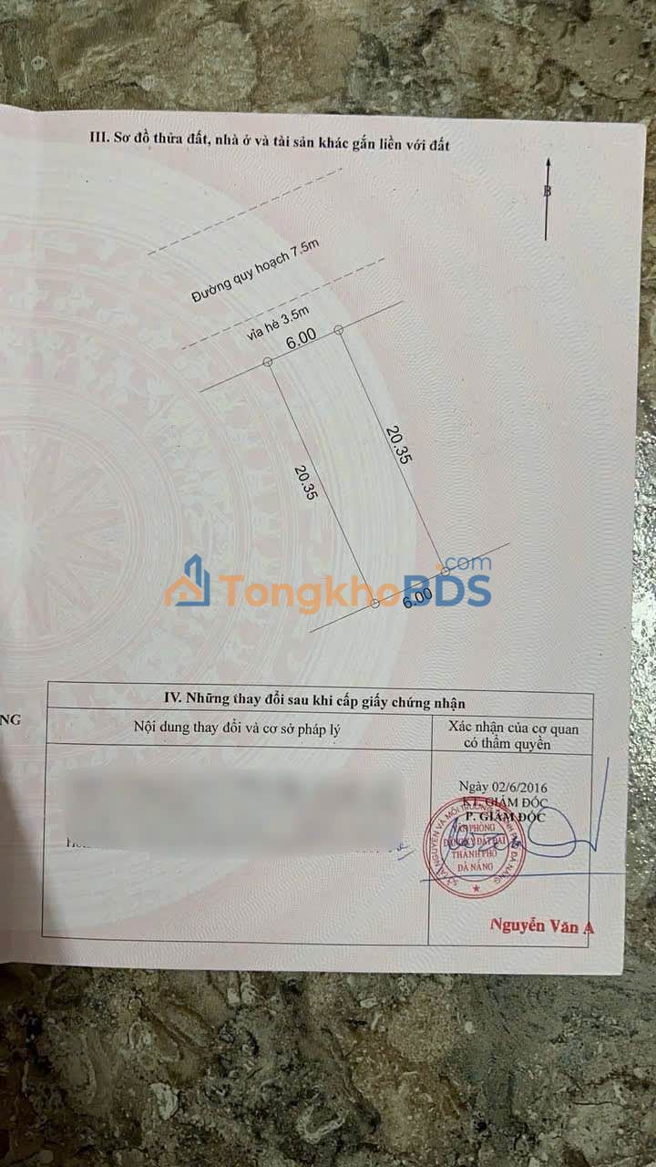 Đất nền 122m² khu ĐT Hoà Quý, Đà Nẵng - Sẵn sổ, giá 5.27 tỷ