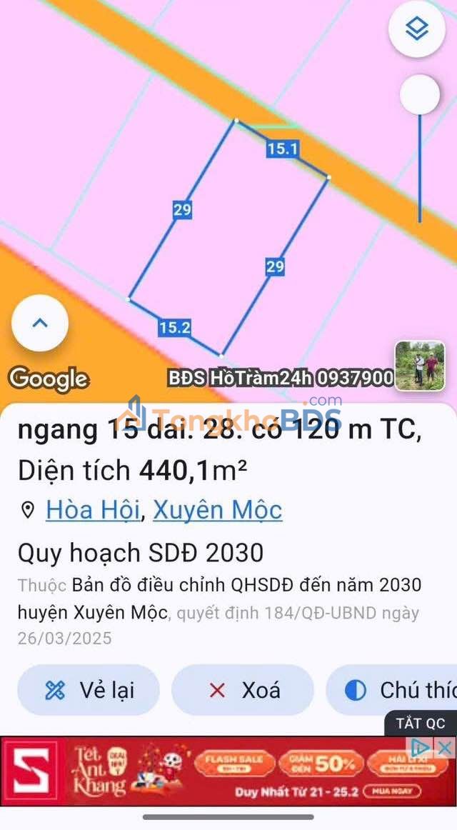 Đất Vườn Xuyên Mộc 420m² - Sổ Đỏ Sẵn Sàng - Giá Đầu Tư 1.4 Tỷ