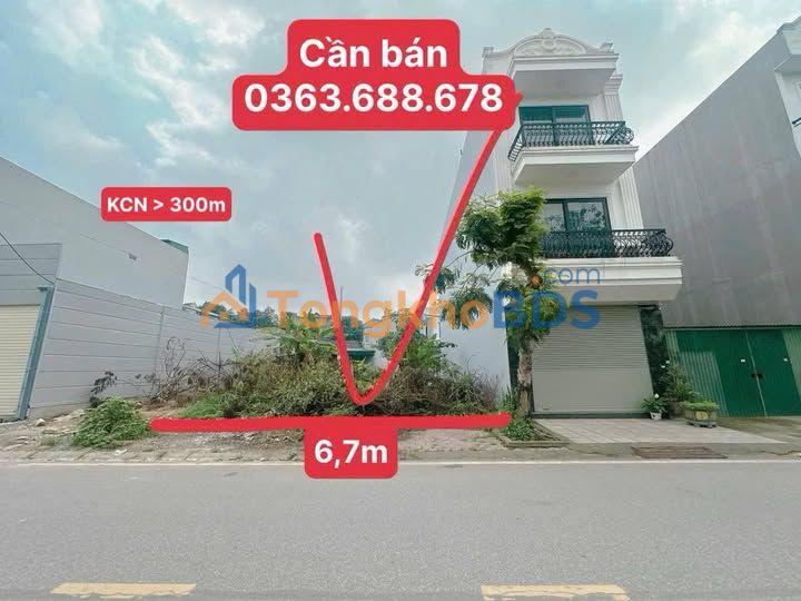 Đất nền mặt tiền 6.7m, 1.7 tỷ tại trục chính KCN Quang Trung, Tân Yên