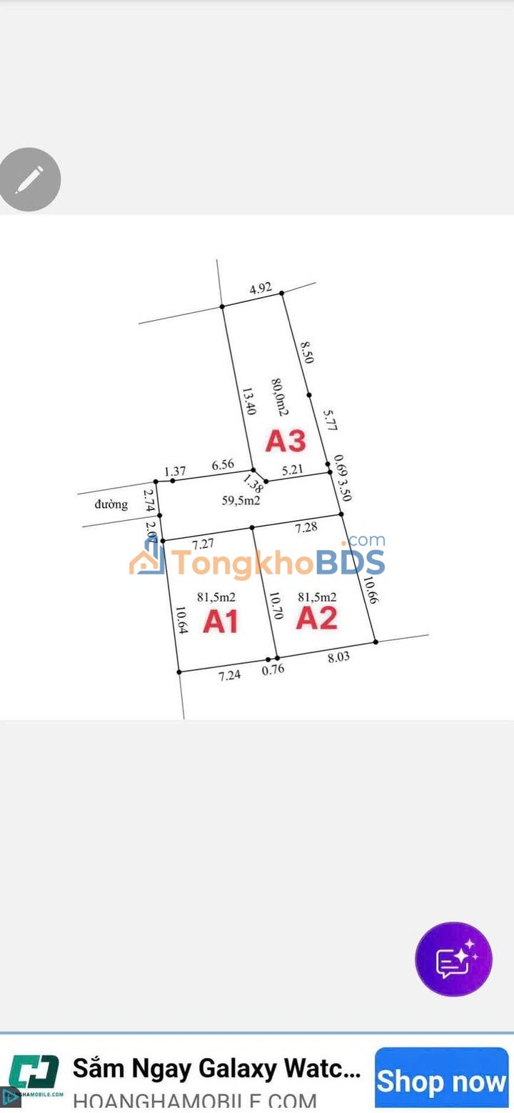 Đất nền Thị trấn Đạo Đức 80m² giá 1,1 tỷ - Sổ đỏ chính chủ