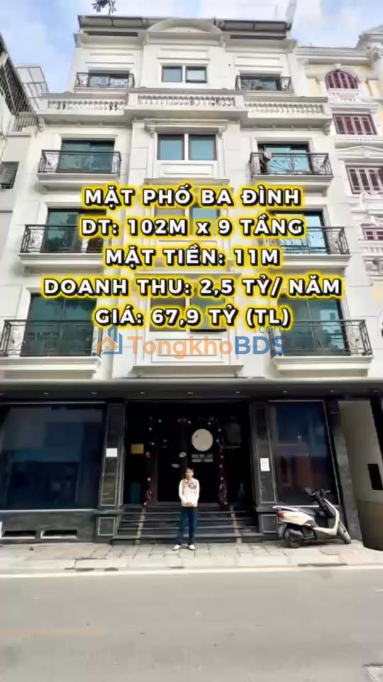 Nhà Mặt Phố Ba Đình 102m² 9 Tầng - Kinh Doanh Đỉnh Cao, Giá 67.9 Tỷ