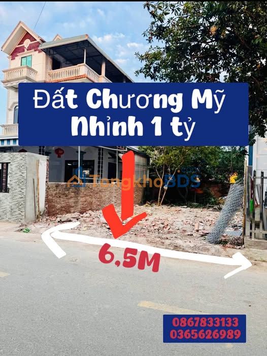 Bán Đất Chương Mỹ 80m² - Mặt Tiền 6.5m - Sẵn Sàng Xây Nhà