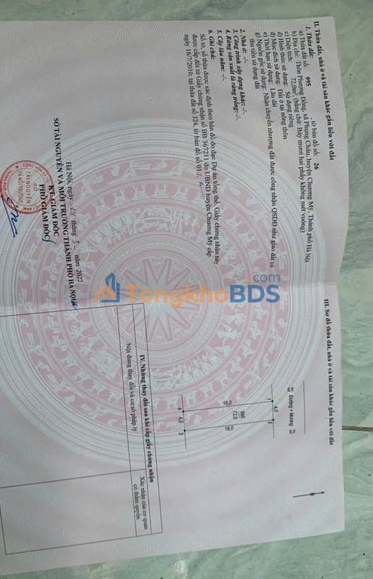 Đất Phượng Đồng, Chương Mỹ 72m² - Sổ đỏ vuông vắn, giá chỉ 4.15 tỷ