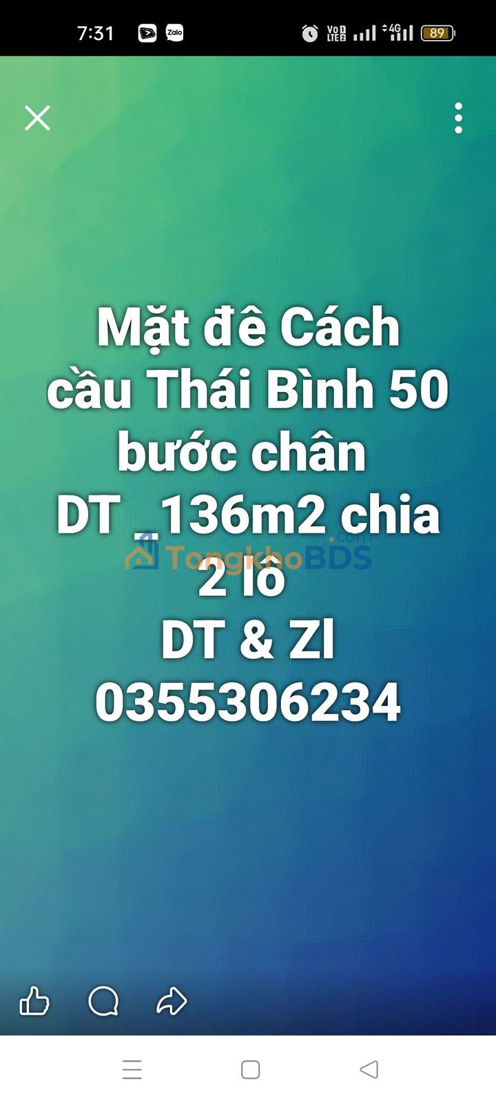 Đất nền Mặt đê cầu Thái Bình 136m² - Giá đầu tư tốt
