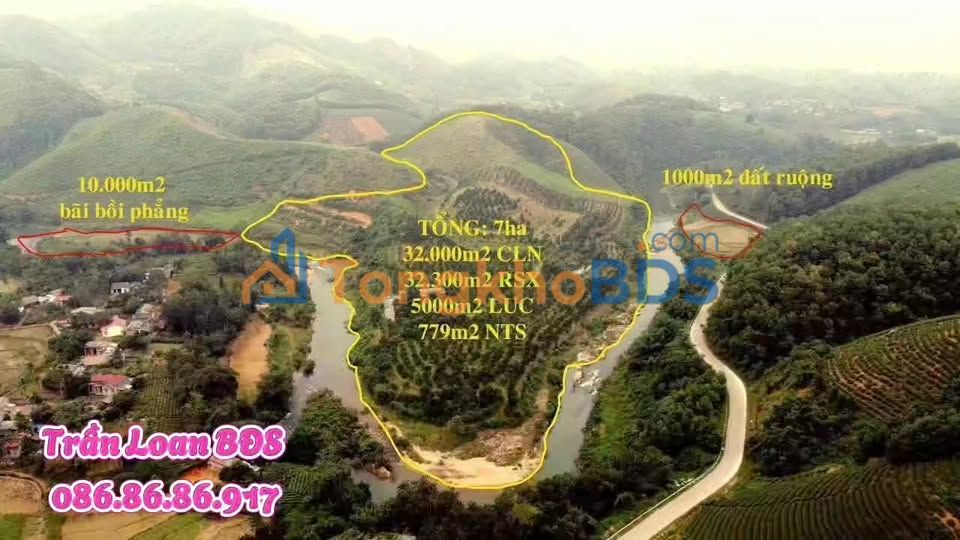 Đất Vườn Nghỉ Dưỡng 7ha Tân Sơn - Phú Thọ - Sẵn Sàng Đầu Tư